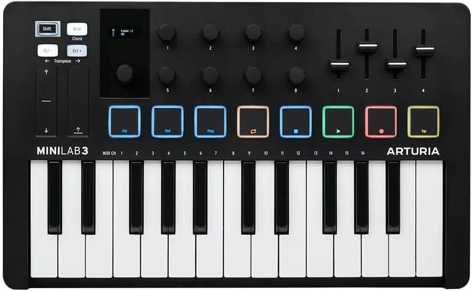 Arturia MiniLab 3 Hybrid Keyboard Controller Black NEW - Image 1 of 1