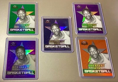 5 - Bill Russell #/15/15/25/35/60 Valiant Leaf 2018 Celtics serie numerada Foto 1 de 2