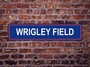 Letrero de calle Wrigley Field Chicago Cubs carretera de béisbol - Imagen 1 de 6