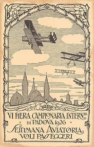 4282) PADOVA, FIERA CAMPIONARIA 1926, SETTIMANA AVIATORI VOLI PASSEGGERI. - Picture 1 of 2