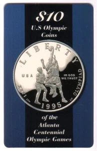 $10. Tarjeta Telecoin Baloncesto Estados Unidos Moneda Olímpica Atlanta 1995 Juegos USADA Tarjeta Telefónica - Imagen 1 de 1