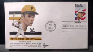 Vintage 1984 Pittsburgh Pirates Roberto Clemente Envelope W/ Roberto Stamp - Picture 1 of 1