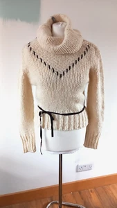 NEU MIT ETIKETT PER UNA M&S cremefarbener ACRYL MOHAIR WOLLMISCHUNG ROLLKRAGENPULLOVER GRÖSSE 12 UVP 65 £ - Bild 1 von 12