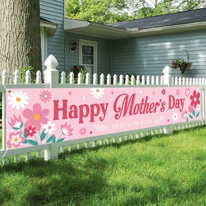 Happy Mother’S Day Banner Decorations – Mom Day Wall Outdoor Indoor Sign Party S - Picture 1 of 6