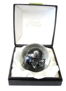 Caithness Glass Paperweight Black Gem 1979 + Box and Cert - Made in Scotland - Picture 1 of 5