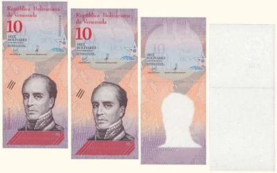 VENEZUELA, 10 Bs Soberanos, Enero-15-2018, Serie A8, UNC. **PRUEBA DE IMPRESIÓN - Image 1 of 2