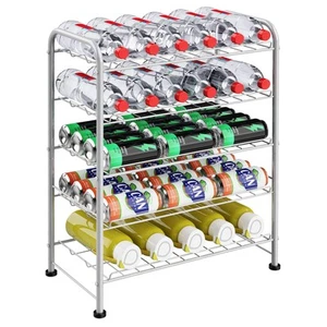 5-tier water bottle rack, holds 30 bottles, freestanding for pantry, kitchen. - Picture 1 of 8