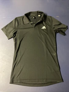 Adidas Men’s HEAT.RDY Polo Shirt Slim Fit Black Golf Tennis Size S Performance - Picture 1 of 6