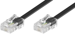 10x ISDN Modularanschlußkabel; TEL ISDN 8P4C 300 BLACK 3m SB - Zdjęcie 1 z 1