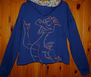 NEW Disney WDW 40 Years EPCOT Blue FIGMENT Jacket HOODIE Hooded SWEATSHIRT L - Picture 1 of 4