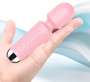 Persönliches Mini Massagegerät - Handgerät leise & wasserdicht - 20 Geschwindigkeiten 8 rosa  - Bild 1 von 6