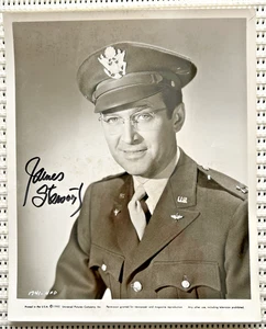 Foto firmada de 8" X 10" James Stewart The Glenn Miller Story imágenes universales - Imagen 1 de 2