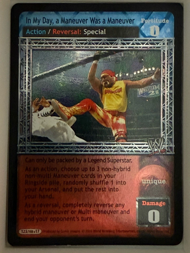 WWE WWF Raw Deal CCG TCG In My Day a Maneuver Was a Maneuver Rare Foil Prize - Image 1 of 1
