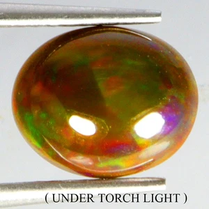 Piedra preciosa ovalada natural AAA floral flash juego de colores ópalo negro 1,75 quilates 10x8 mm - Imagen 1 de 14