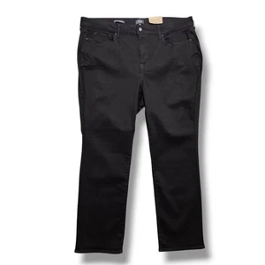 NYDJ Marilyn Straight Jeans Womens 24W Black Lift Tuck High Rise - Picture 1 of 10