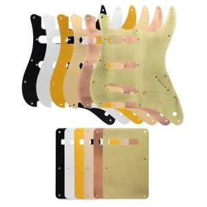 11Hole Aluminium Alloy Anodized SSS Guitar Pickguard Back Plate Set for FD Strat - Picture 1 of 27