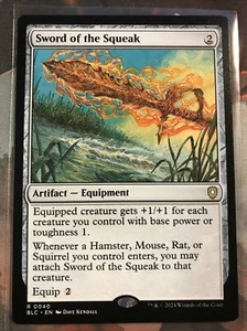 Magic The Gathering Espada del Chirrido Bloomburrow BLB BLC 0040 Raro Casi Nuevo - Imagen 1 de 2
