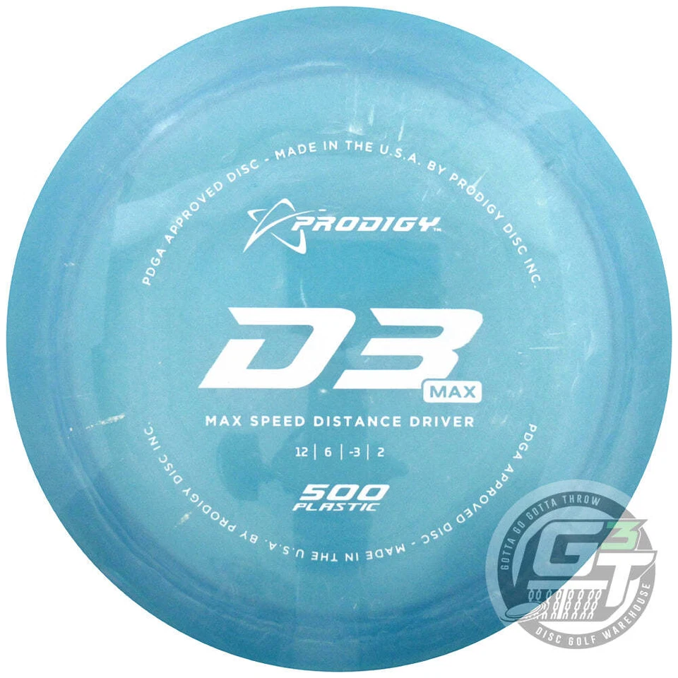 NEW Prodigy 500 Series D3 Max Distance Driver Golf Disc - COLORS WILL VARY - Image 1 of 1