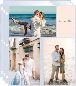 30 Pack 4X6" Photo Album Refill Pages for 3 Ring Binder,Ultra-Clear Photo Sleeve - Picture 1 of 7
