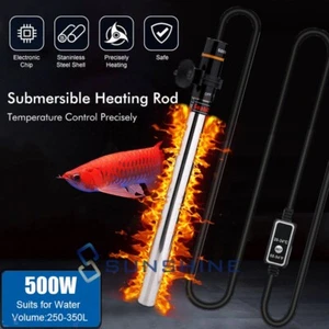 Submersible Aquarium Heater 500W Digital Fish Tank Turtle Tank 66-93 Gal Heater - Picture 1 of 21