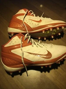 Nike Alpha Menace Pro 2 Mid Mens Size 12 US Orange And White Football Cleats - Picture 1 of 8