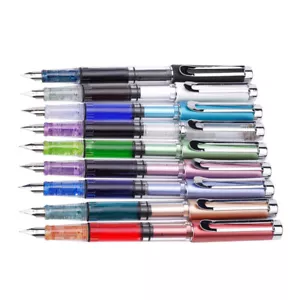 Nueva pluma estilográfica transparente pistón pluma de tinta fina F punta demostrador transparente regalos - Imagen 1 de 19
