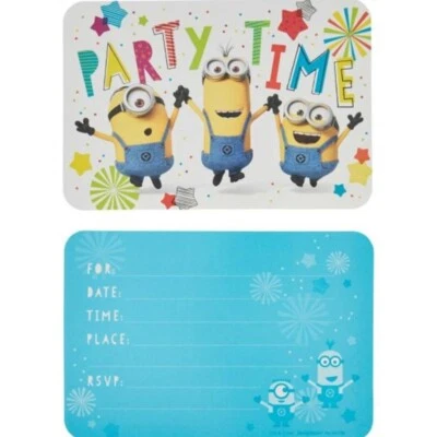 Despicable Me Minions Party Invitations 8pk - Despicable Me Party Supplies - Image 1 of 2