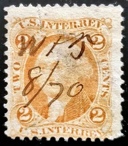 US Stamp - 1870 Washington 2c First Issue US Internal Revenue - Picture 1 of 2