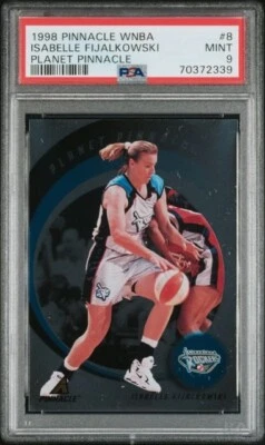 1998 Pinnacle WNBA Isabelle Fijalkowski Planet Pinnacle PSA 9 Cleveland Rockers - Image 1 of 2