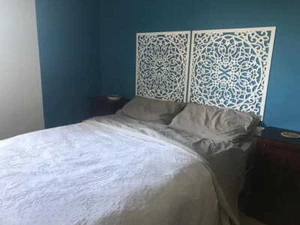 OPENWORK DECORATIVE PANEL, MOROCCAN STYLE, 3D WALL DECOR, ORNAMENT, DIPTYCH, WHI - Picture 1 of 12