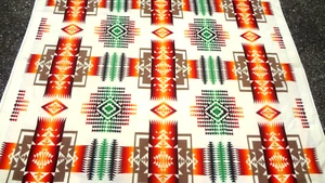 BEAVER STATE quality PENDLETON CHIEF JOSEPH light 2 SIDED BLANKET 64" X 78" - Picture 1 of 14