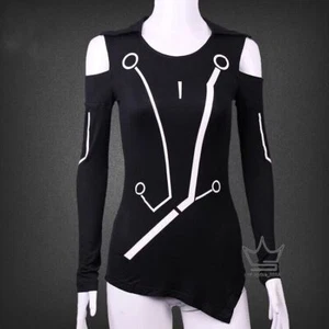 Halloween Tron Legacy Quorra T-Shirt trägerlos Cosplay 3D-Druck schmal hell - Bild 1 von 19