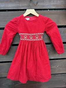 Bonnie Jean gesmoktes rotes Weihnachtskleid * Größe 4 - Bild 1 von 5