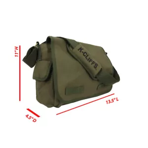Bolsa mensajera para computadora portátil 100 % lona de alta resistencia K-Cliffs 13,5 - Imagen 1 de 20