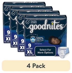 Bedwetting Underwear for Boys, XL (95-140+ lbs), 9 Ct (Select for More) - Picture 1 of 11