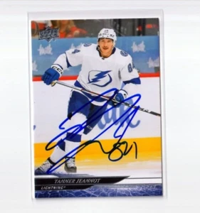 TANNER JEANNOT autographed SIGNED '24/25 TAMPA BAY LIGHTNING "Upper Deck" card - Picture 1 of 1