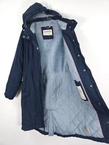 Seasalt Janelle Coat Size 10 Blue Waterproof Parka Jacket Outdoor Fleece Mac - Picture 1 of 16