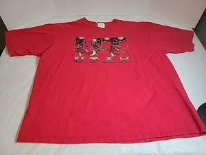 Vintage Y2K Utah Red XL T-shirt Cotton 25.5"pit To Pit By 29" TOS Distressed - Picture 1 of 11