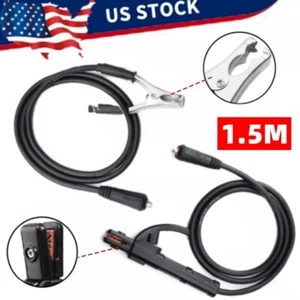 Welding Earth Clamp Cable 300A 1.5M Welder Ground Cable For ARC MMA DC Inverter - Picture 1 of 9