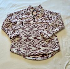 Women’s Cozy Sherpa 1/4 Zip Pullover ~ Size Medium