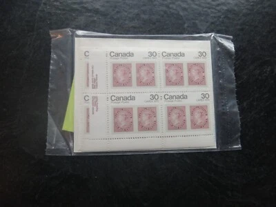 canada set of 4 inscription corner blocks of 4 scott #755 mint never hinged - Image 1 of 2
