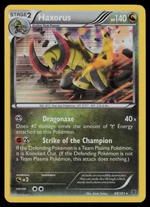 Pokémon Pokémon Haxorus 69/101 HOLO RARO LP Negro Blanco Plasma Explosión - Imagen 1 de 2