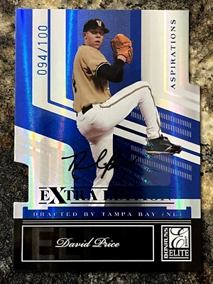 David Price 2007 Donruss Elite Aspirations Auto Autograph #5 094/100 - Image 1 of 2
