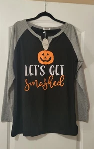 Locryz "let's get smashed" Pumpkin Top Size Large - Picture 1 of 5