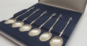 Vintage 1973 Niekerk Holland Dutch Silver Apostles Spoon Set N10 Sword Stamp - Bild 1 von 13