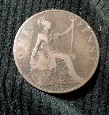 Moneda de bronce de un centavo de la reina Victoria de 1899 Gran Bretaña 🇬🇧 (GB46) Foto 1 de 2