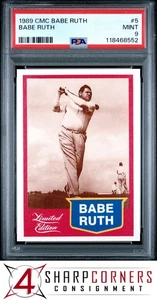 1989 CMC BABE RUTH #5 BABE RUTH HOF POP 1 PSA 9 - Picture 1 of 2