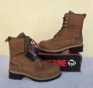 Wolverine Herren Snyder Logger Arbeitsstiefel Hohe Stahlkappe Größe 10,5 EW W06077 Braun - Bild 1 von 12