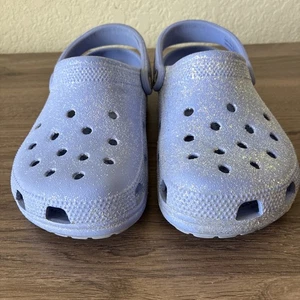 OOAK  Crocs Classic Clog Lavender Purple, Glitter, Women's Size W7/Men's - Picture 1 of 12