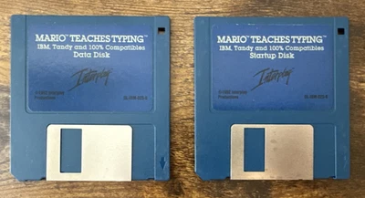 Vintage 1992 Interplay Productions Nintendo Mario Teaches Typing IBM Disks Only - Image 1 of 4